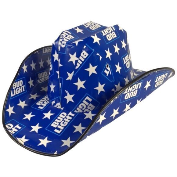 Bud Light Budweiser 4th of July Cowboy Hat Mens Womens Party Beer Fun Fourth - Picture 2 of 7